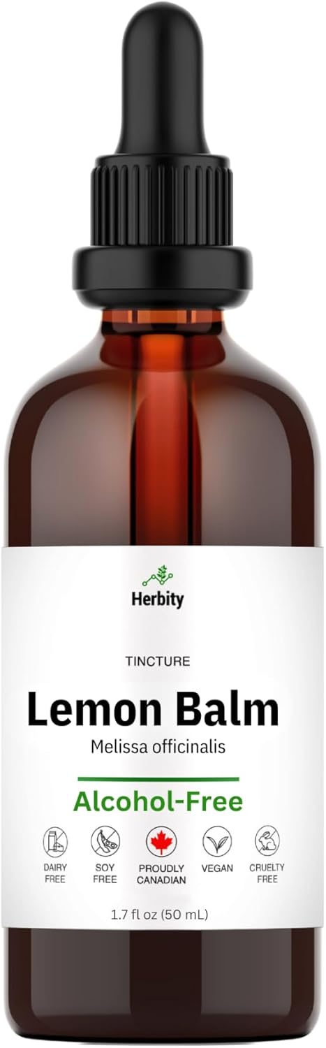 Lemon Balm Tincture – Alcohol-Free Herbal Supplement For Relaxation, Calm & Digestive Support – Vegan, Glycerin-Based Extract – 1.7 Fl Oz (50 Ml)