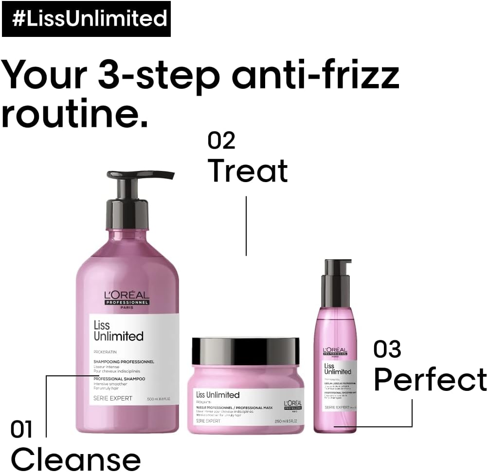 L’Oréal Professionnel Mask, For Rebellious and Frizzy Hair, Serie Expert Liss Unlimited, 250 ml : Amazon.co.uk: Beauty
