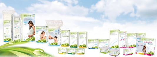 16 Masmi Anatomical Sanitary Pads for All discharges Strong menstruations Light Incontinence Surgery or After Giving Birth Certified Organic Cotton Core Biodegradable Perfume Chlorine Dioxin Free (1)