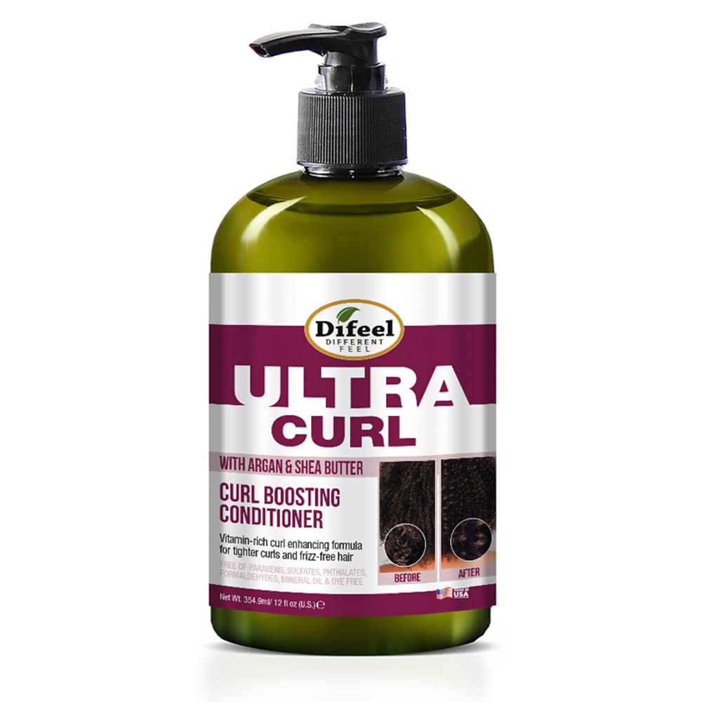 Difeel Ultra Curl With Argan & Shea Butter - Curl Boosting Conditioner 12 Oz