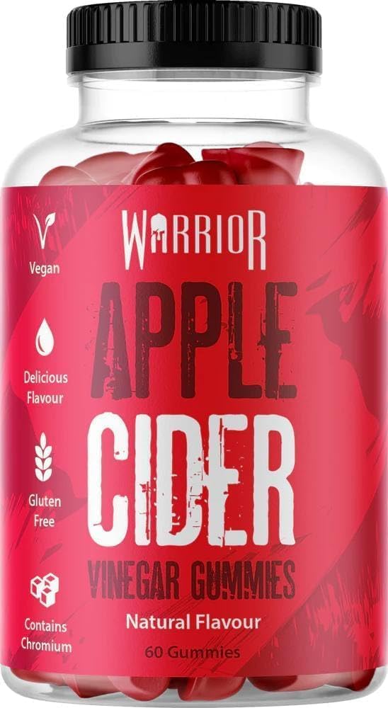 Warrior Apple Cider Vinegar Gummies – 1000 mg Per Serving – High Strength – Contains Vitamin C & Chromium, with Pomegranate Juice – ACV Vegan Gummy Supplement (60 Count) : Amazon.co.uk: Health & Personal Care