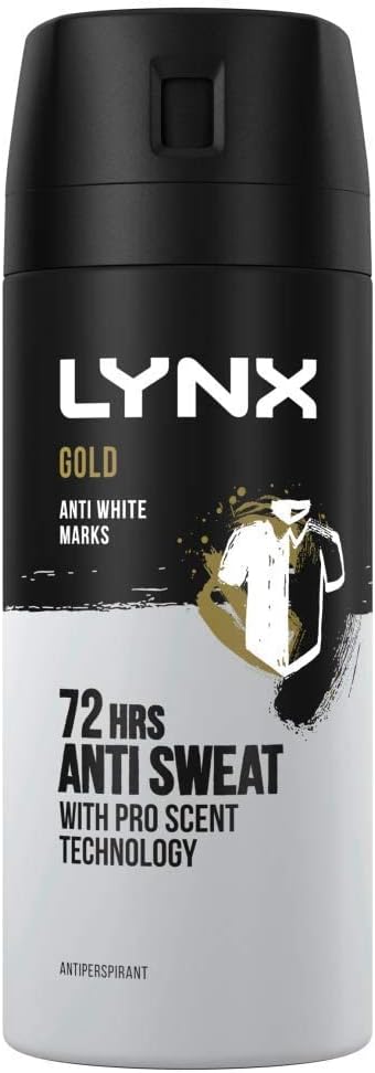 Lynx Gold Anti White Marks Anti-perspirant Deodorant Spray 150 ml : Amazon.co.uk: Beauty