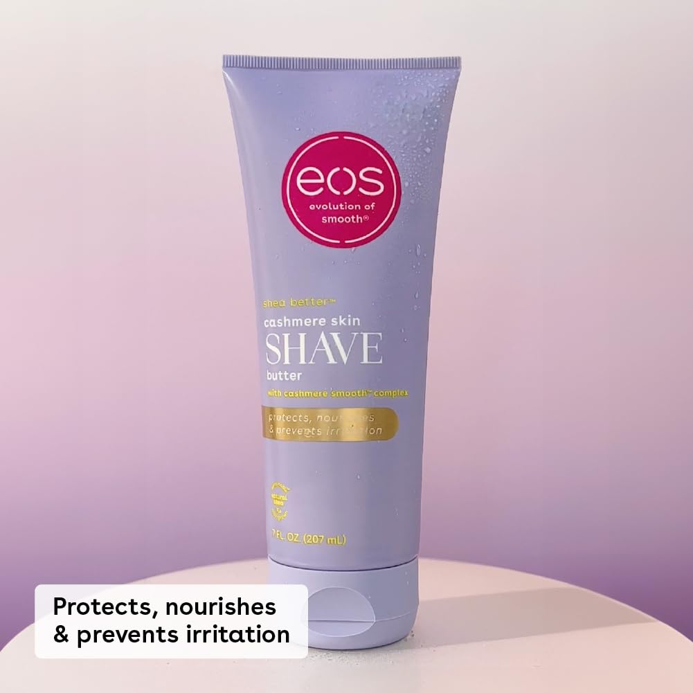 eos Cashmere Skin Collection Shave Butter- Vanilla Cashmere Scented, Non-Foaming Shave Cream, 7 fl oz : Beauty & Personal Care