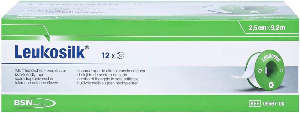 Leukosilk Tape For Sensitive Skin, White Set Of 12