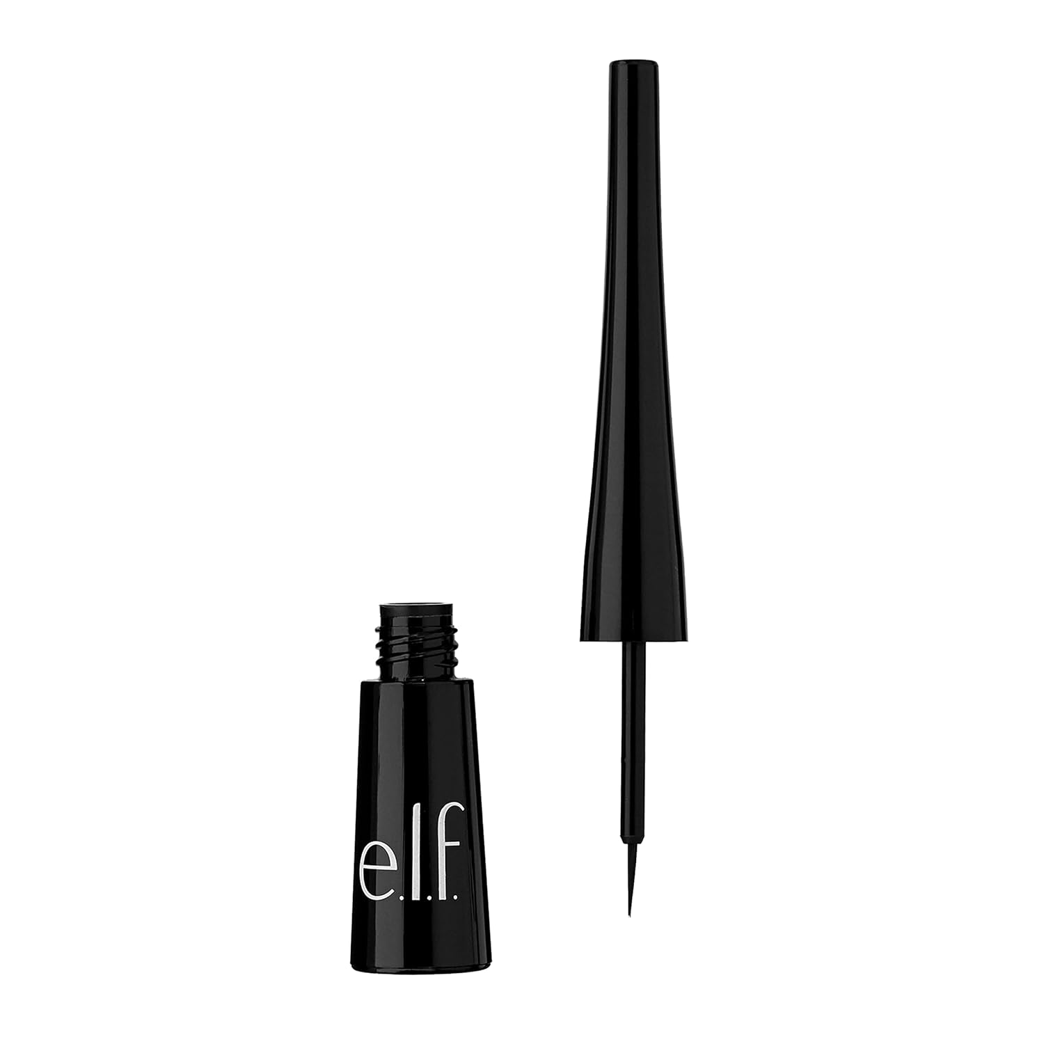E.L.F. Liquid Eyeliner, High-Pigment Liquid Eyeliner With Extra-Fine Brush Tip, Easy Glide Smudge-Proof Formula, Midnight : Beauty & Personal Care