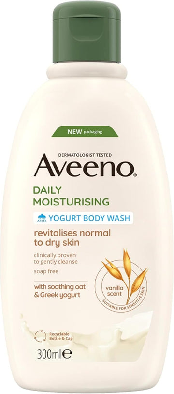 Aveeno Daily Moisturising Yogurt Body Wash | Apricot And Honey Scented | 300Ml [Packaging May Vary] (Pack Of 2)
