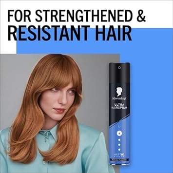 Schwarzkopf Hairspray Ultra 250Ml, Hold Level 4 Hair Styling, Hairspray For All Hair Types, Strengthened Hair, Humidity Protection, Vegan Formula