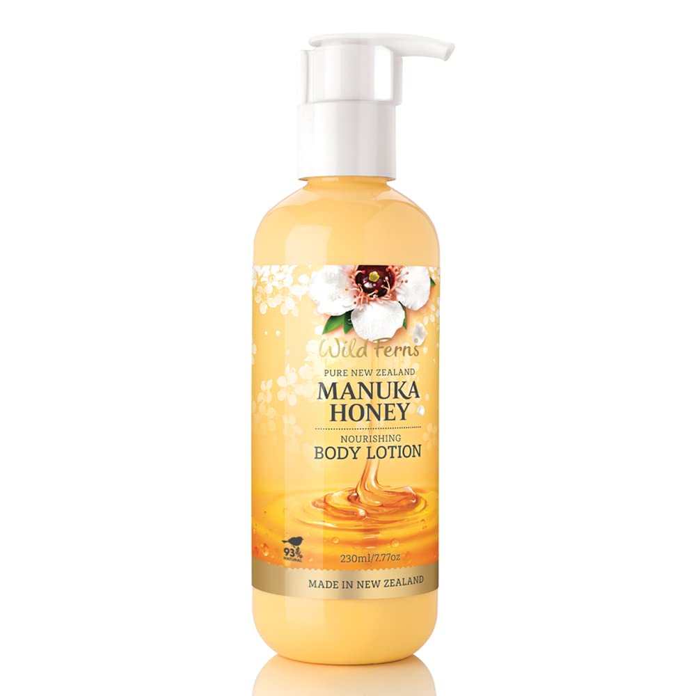 Wild Ferns Manuka Honey Nourishing Body Lotion Large, 93% Natural, 230 Milliliters