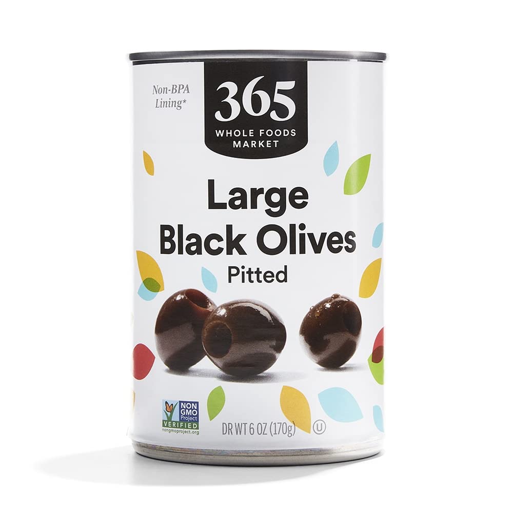 365 By Whole Foods Market, Ripe Large Pitted Olives, 6 Ounce