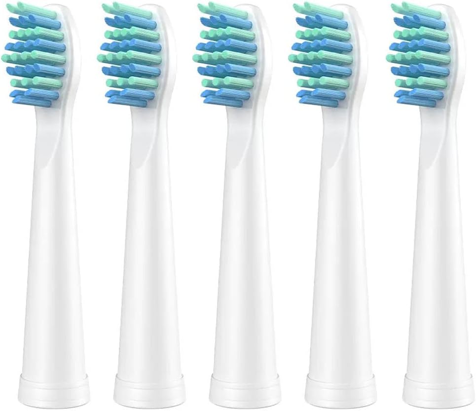 Dada-Tech Electric Toothbrush Replacement Heads for DT-22 - Pack of 5 (Pure White Soft)