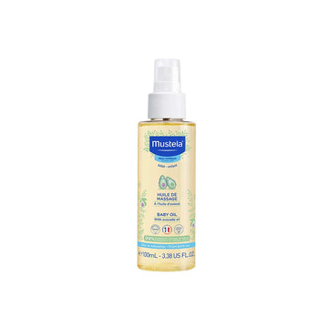 Mustela Baby Oil - Moisturizing Oil For Massage - With Natural Avocado, Pomegranate & Sunflower Oil - 3.38 Fl. Oz