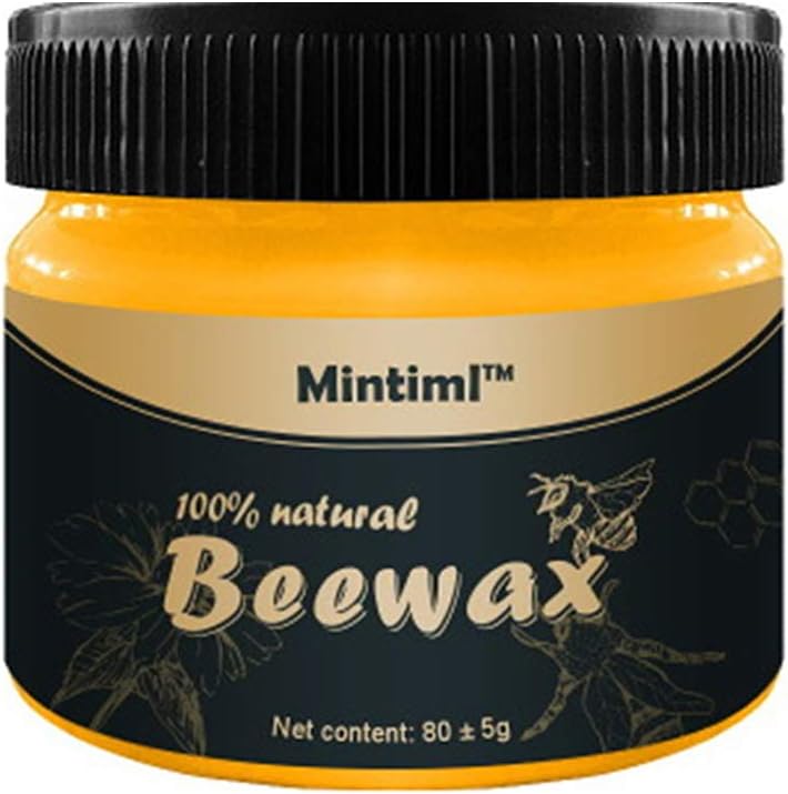 Wood Seasoning Beewax,Beewax Polish for Wood & Furniture,Metal & Leather,Complete Solution Furniture Care Home Cleaning,Protect and Enhance The Shine
