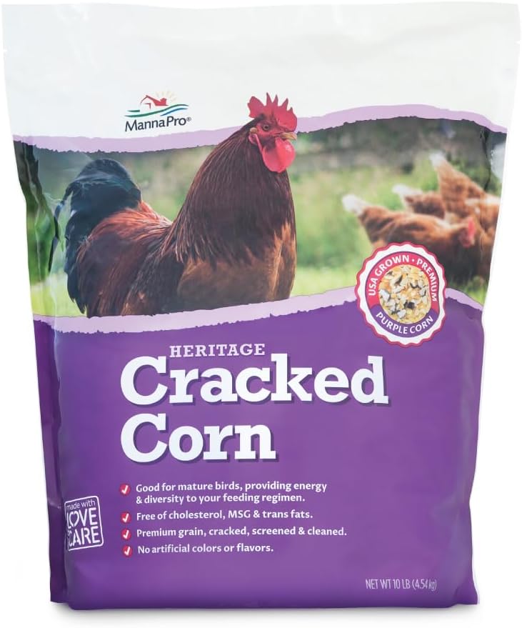 Manna Pro Chicken Scratch - Usa Purple Corn, Treat For Chicken Coop, Duck Food, Chicken Supplies - 10 Pounds