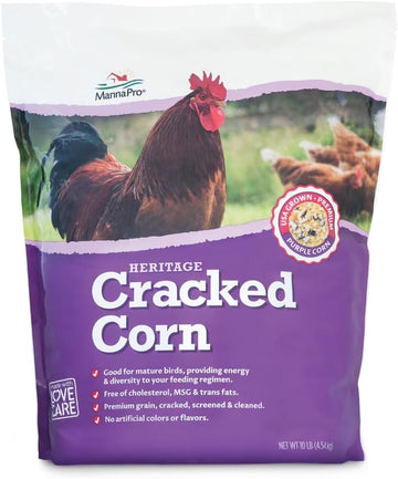 Manna Pro Chicken Scratch - Usa Purple Corn, Treat For Chicken Coop, Duck Food, Chicken Supplies - 10 Pounds