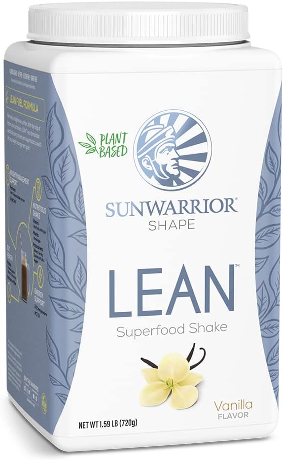 Sunwarrior Vegan Protein Superfood Shake Meal Replacement Organic Protein Supplement | Gluten Free Non-Gmo Dairy Free Sugar Free Low Carb Plant Based Protein | Vanilla 20 Servings | Shape Lean