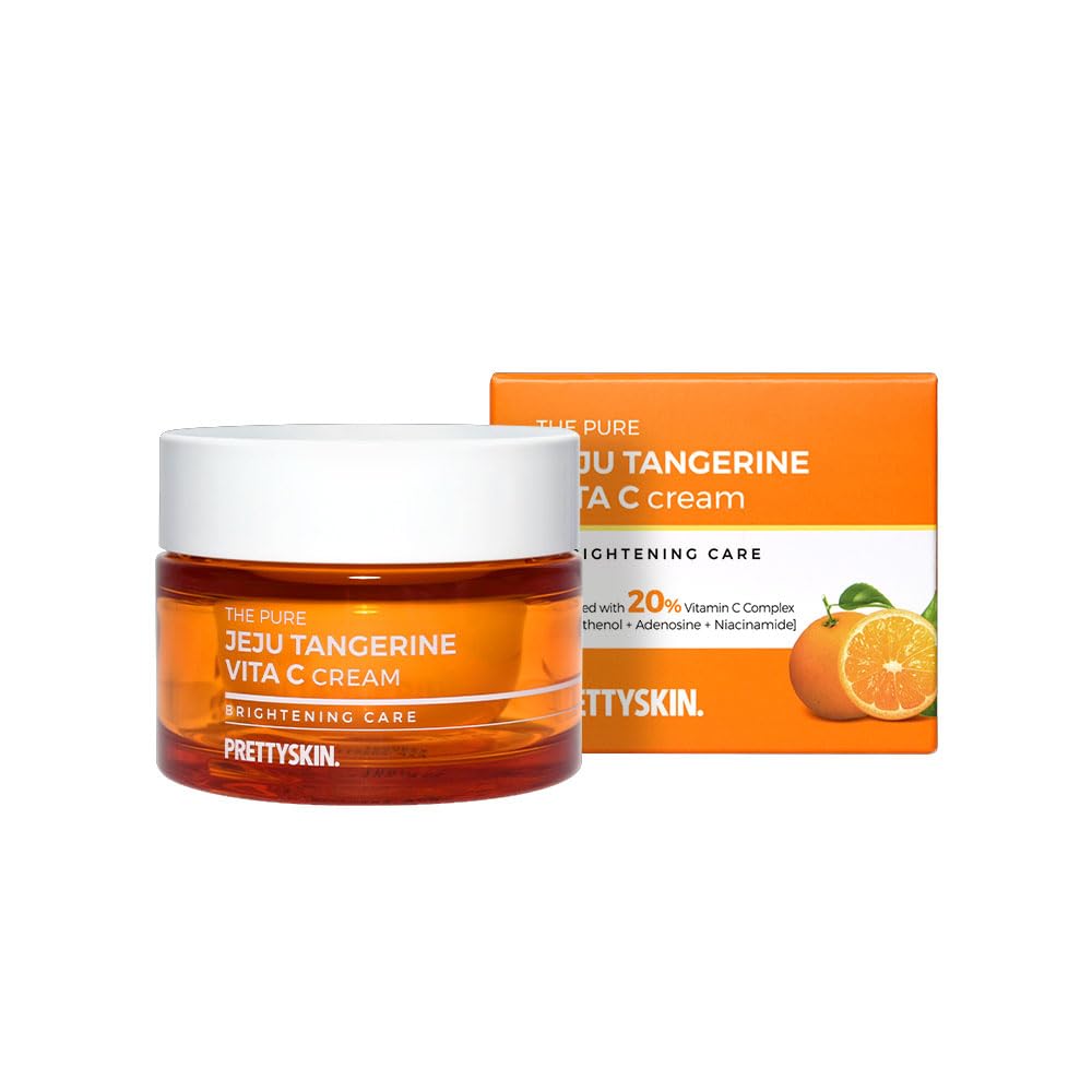 Pure Tangerine Vitamin C Face Cream 1.75 Fl.Oz. Lightweight, Non-Sticky Moisturize With Jeju Tangerine Extract, Vitamin Complex | Korean Skincare For Hydration & Skin Support