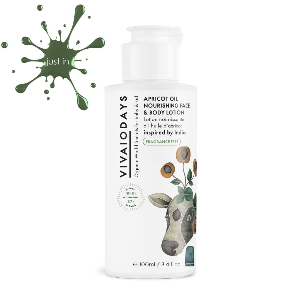 Vivaiodays Fragrance Free Apricot Oil Nourishing Face & Body Lotion : Beauty & Personal Care