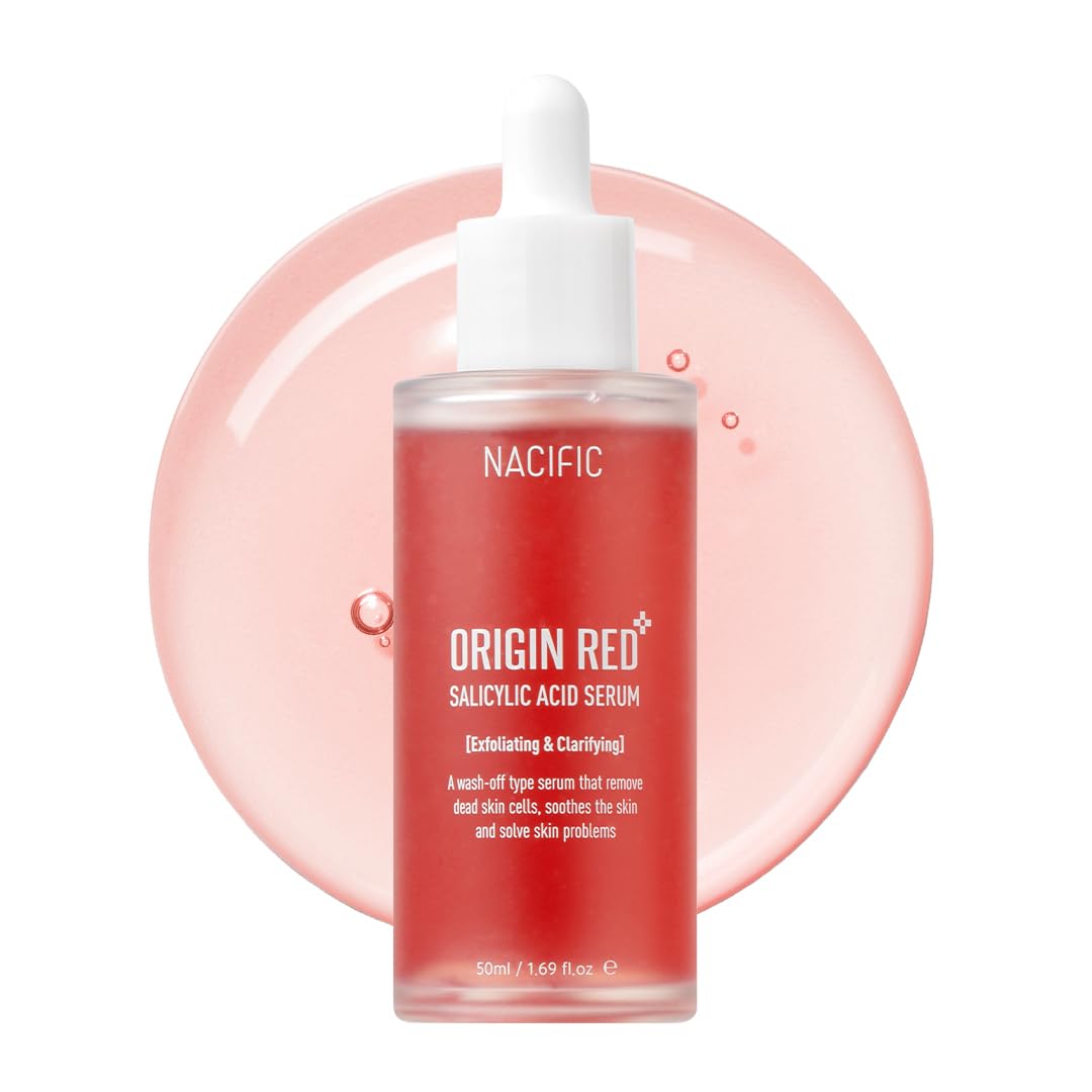 Nacific Origin Red Salicylic Acid Serum 1.69Fl.Oz 50Ml Solution For Skin Troubles Oil Control Remove Dead Skin Prevent Blocking Pores Cells Korean Skincare