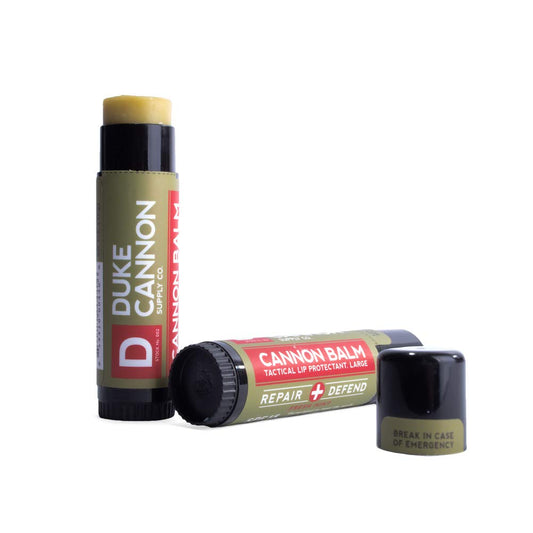Duke Cannon Cannon Balm 140° Tactical Lip Protectant - SPF 30 Lip Balm for Men, Blood Orange Mint Flavor, 0.56oz - Extra Large, All-Natural, Military-Tested Lip Balm : Beauty & Personal Care