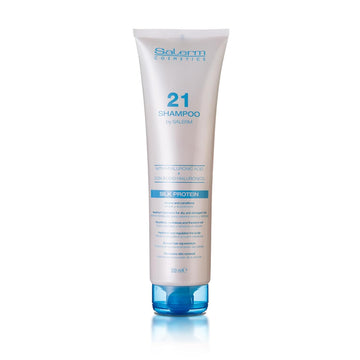 Salerm - Hydrating Shampoo 21 Silk Protein - 300 Ml - For Dry And Damaged Hair - With Silk Proteins - Nourishes, Repairs, And Revitalizes Hair - Heat Protection