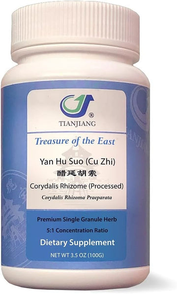 Corydalis Rhizome - Yan Hu Suo (Cu Zhi) (5:1 Concentrated Herbal Extract Granules, 100G)