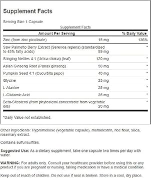 Swanson Prostate Essentials 180 Veg Capsules