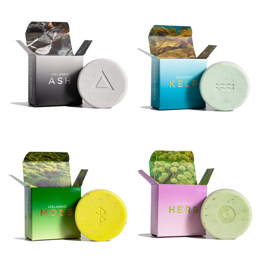 Kalastyle Hallo Iceland Soap 4 Pack - Volcanic Ash, Herb, Moss, And Kelp : Beauty & Personal Care