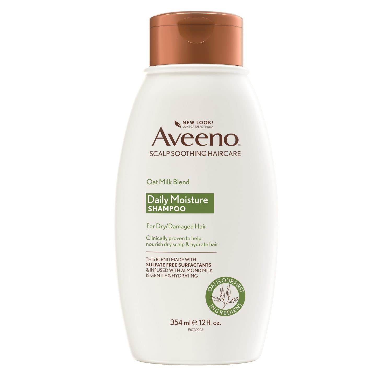 Aveeno Scalp Soothing Oat Milk Blend Shampoo For Daily Moisture & Light Nourishment, Sulfate Free Shampoo, No Dyes Or Parabens, 354ml