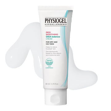 Physiogel Moisturizer Cream, Korean Skin Care, Soothes Irritation & Redness While Controlling Sebum, Cica, Pea, Niacinamide, Panthenol, Non-Comedogenic, Dermatologist-Tested, Lightweight Cream