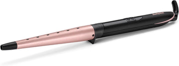 Babyliss Rose-Quartz 25Mm Curling Tong - Hair Curler For Natural Waves And Curls, Ceramic, 6 Heat Settings 160°C To 210°C, Pink & Black, C451U