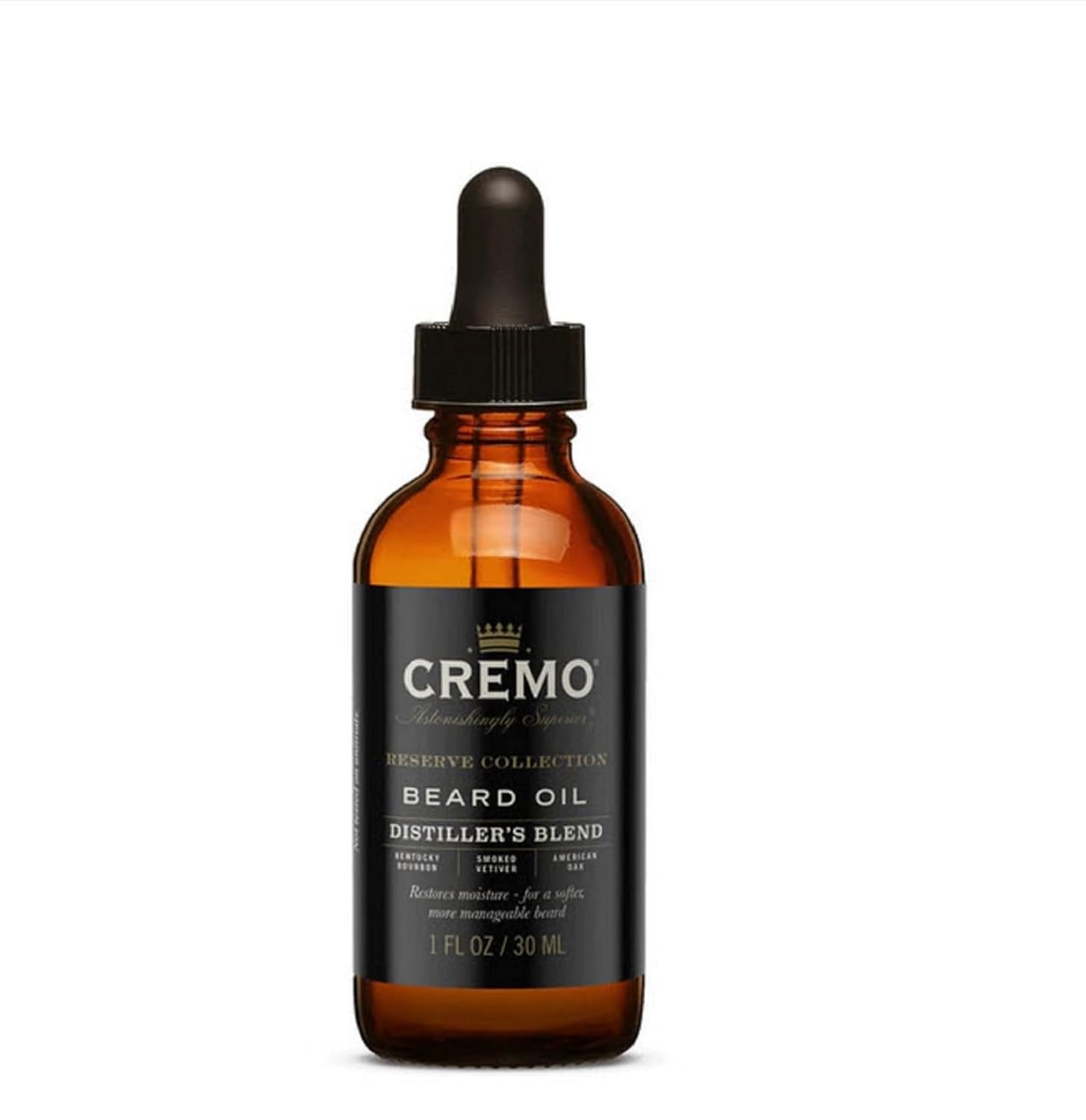 Cremo Beard Oil, Distiller'S Blend (Reserve Collection), 1 Fl Oz - Restore Natural Moisture And Soften Your Beard To Help Relieve Beard Itch