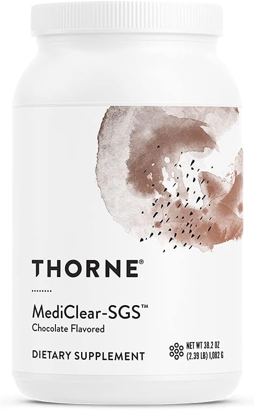 Thorne Mediclear-Sgs - Foundational Support, Eliminate Environmental And Dietary Toxins - Rice And Pea Protein-Based Drink Powder With A Complete Multivitamin-Mineral Profile - Chocolate - 38.2 Oz