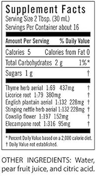 Flora - Respir-Essence Natural Lung & Breath Aid, Natural Blend Of Thyme, Licorice Root And Stinging Nettle, Vegan And Gluten-Free, 17-Fl. Oz. Glass Bottle