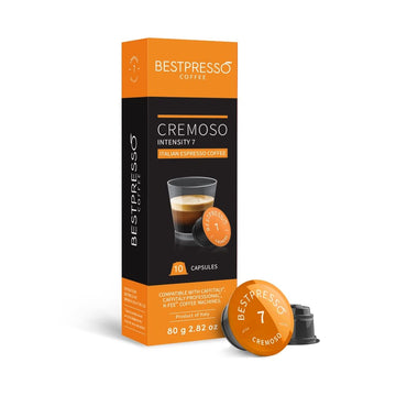 Bestpresso Coffee Capsules Compatible With Starbucks Verismo, Caffitaly, Cbtl, K-Fee Systems 80 Pods (Cremoso)