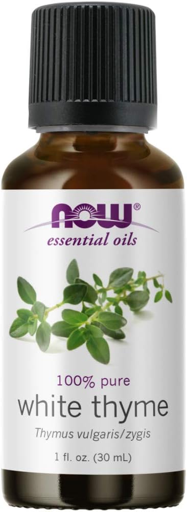 Now Essential Oils, White Thyme Oil, Empowering Aromatherapy Scent, Steam Distilled, 100% Pure, Vegan, Child Resistant Cap, 1-Ounce
