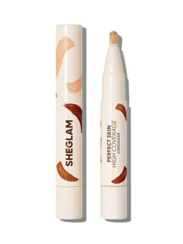 Sheglam Perfect Skin High Coverage Concealer-Chantillyliquid Concealer Brush Moisturizing (Shell, Standard), 0.3 Ounce (Pack Of 1)