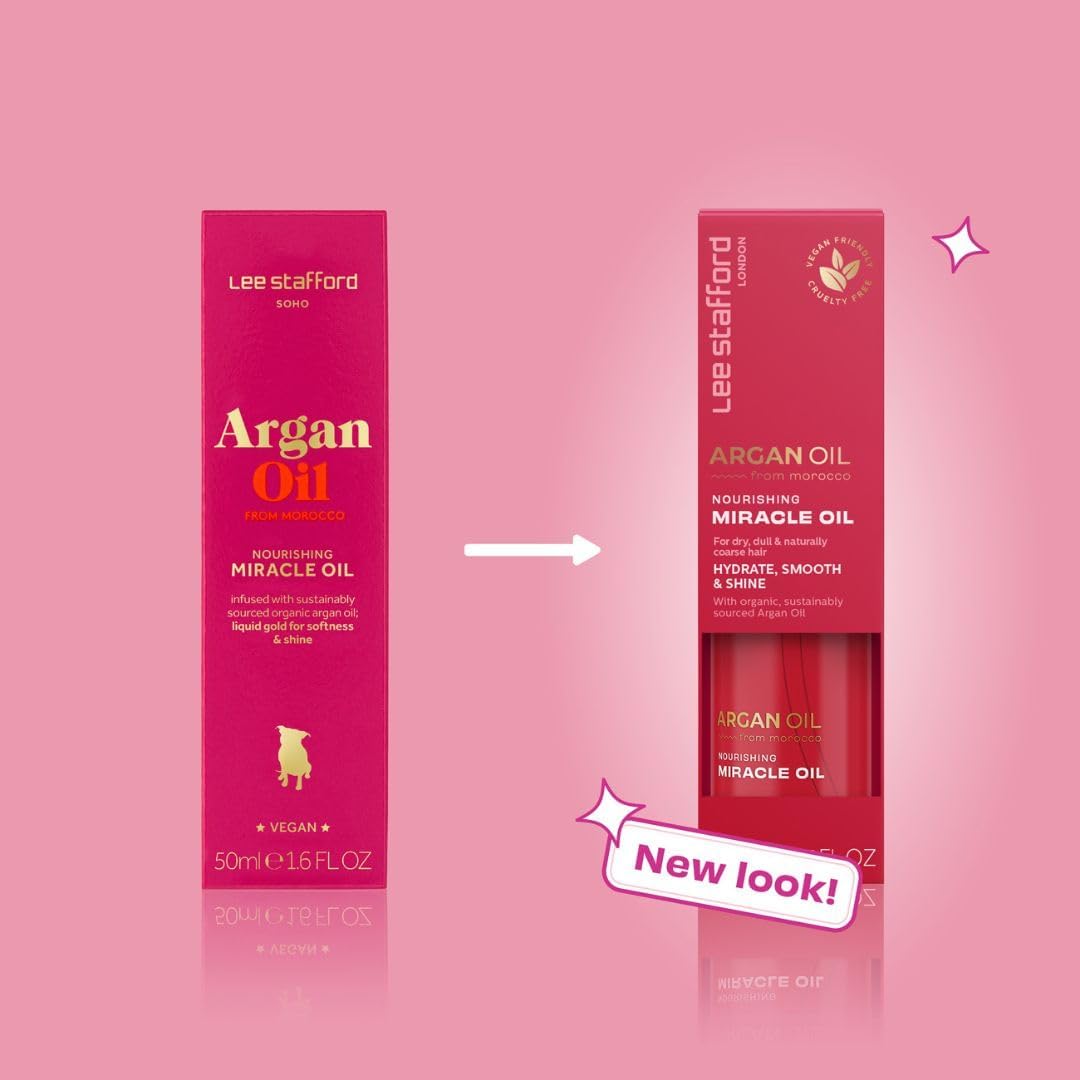 Lee Stafford Miracle Hair Oil | Argan Oil Collection - Best Anti Frizz Styling Oil for Dry & Damaged Hair, Adds Bonding Moisture and Shine to Dull Strands, for Men & Women, After Blowout Coat, 50 ml : Amazon.co.uk: Beauty