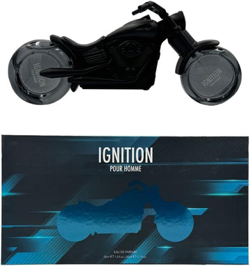 Ignition 2-In-1 Fragrance Set For Men 50Ml + 30Ml – Motorbike-Shaped Bottle – Inspired By Blue De Cha Nel Edp & 1 Mil Lion - By Laurelle London