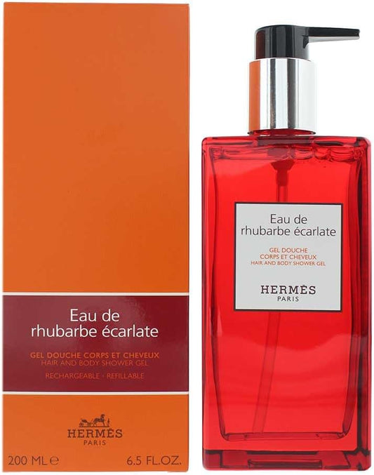 Hermes Eau De Rhubarbe Ecarlate Refillable Moisturizing Body Lotion For Men, 6.5 Ounce