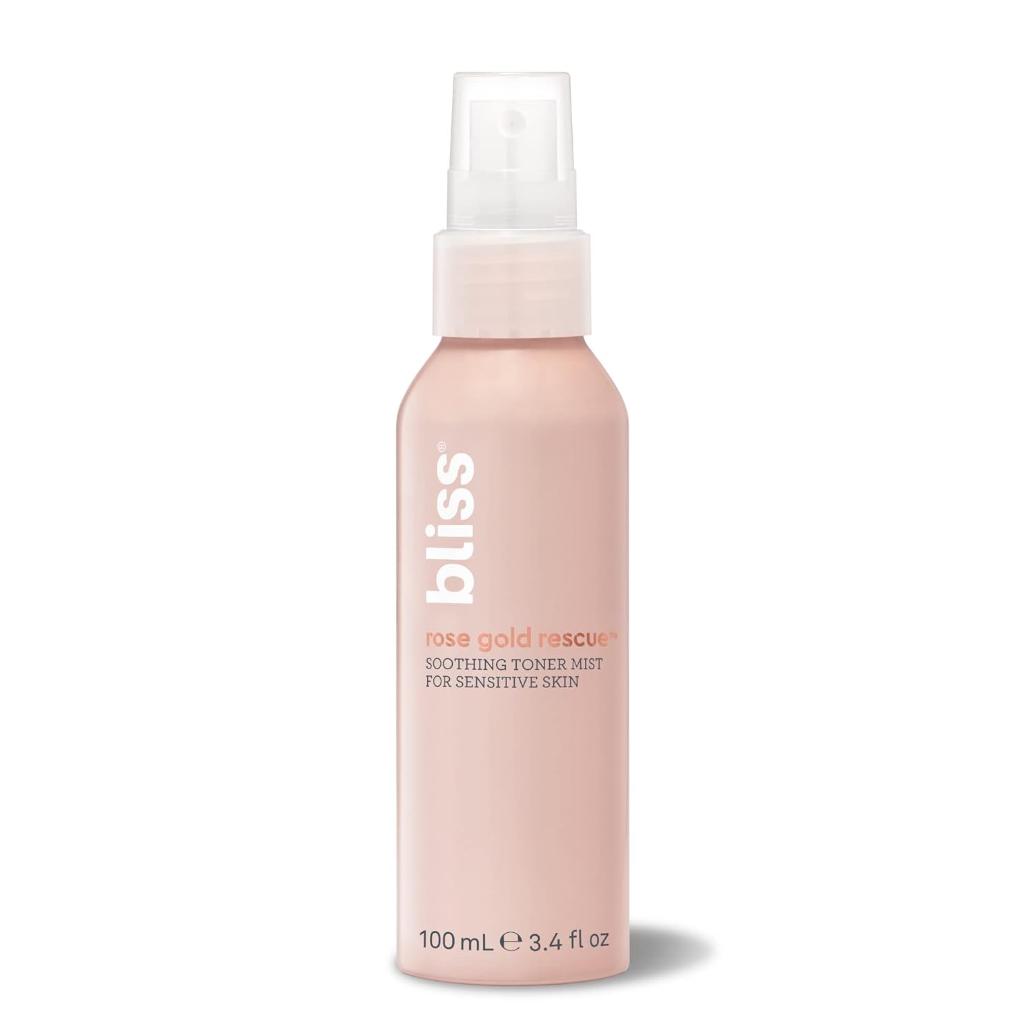 Bliss Rose Gold Rescue Toner Mist, Soothing & Refreshing Face Spray | Calming Rose Flower Water & Nourishing Colloidal Gold For Sensitive Skin | Clean | Cruelty-Free | Paraben Free | Vegan | 3.4 Oz