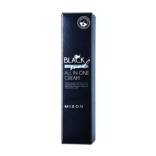 Mizon Black Snail All In One Cream Intensive Korean Skin Care Facial Moisturizing Snail Mucin Extract (2.54 Fl Oz)