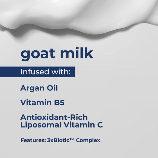 Kiss My Face Goat Milk Body Butter - Rosemary + Tea Tree - Antioxidant Blend Of Olive Oil, Aloe & Liposomal Vitamin C - 3Xbiotic Complex - Cruelty-Free - 6 Oz Jar