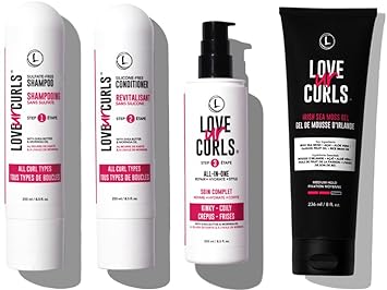 LUS (Love Ur Self) Ultra-Defining Curl Kit for Kinky-Coily Hair Simplified Irish Sea Moss, Aloe Vera & Shea Butter Hair Routine Vegan & Cruelty Free