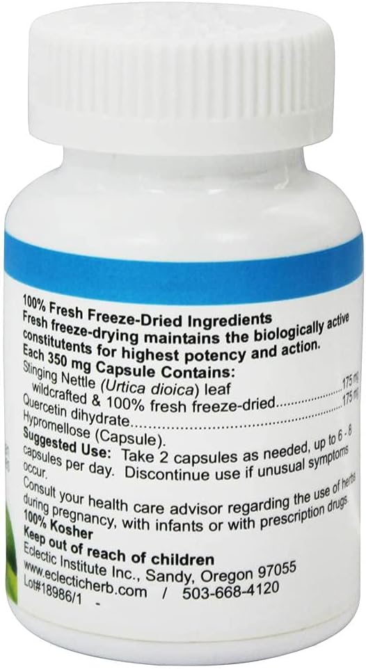 ECLECTIC INSTITUTE Freeze Dried Fresh, Needle Quercetin, 175 mg, 90 Veg Caps : Health & Household