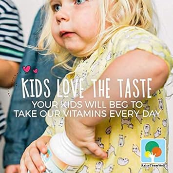 Raise Them Well Kids Vitamin C & Immune Support, Citrus Chewables For Children, Natural Immune Booster With Zinc & Elderberry + Kids Vitamin Pdf, Doctor Formulated, 60 Tasty Tablets : Health & Household