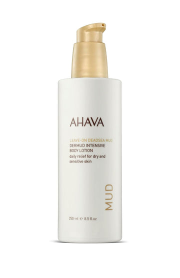 Ahava Dermud Intensive Body Lotion - Lightweight, Silky Cream Based On Patented Leave-On Dead Sea Mud, Combats Rough & Dry Skin, Instantly Softens, Alleviates Irritations & Sensitivity, 8.5 Fl.Oz