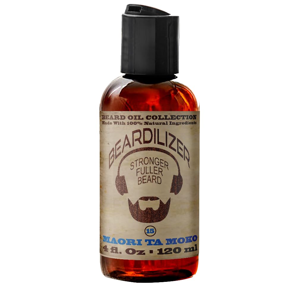 Beardilizer Lumberjack Cedar Leaf Beard Oil For Men – 100% Natural Growth Oil & Conditioner With Argan, Jojoba & Vitamin E – Softening, Moisturizing For Soft, Healthy Beard – 4 Oz