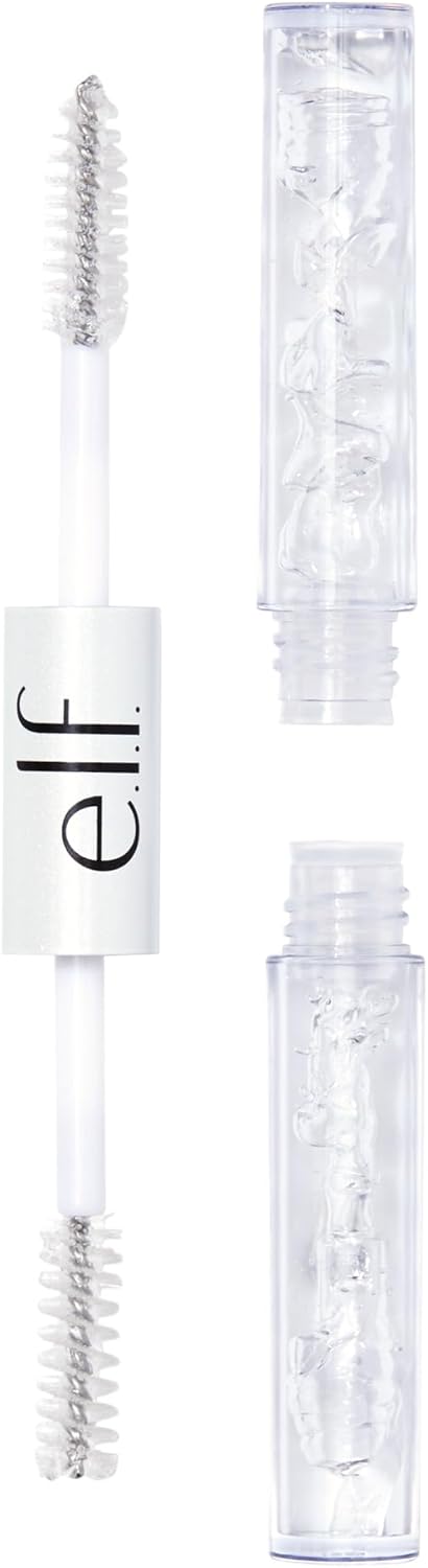 E.L.F. Clear Brow & Lash Mascara, Glossy, Shiny, Lightweight, Easy To Use, Conditions Hairs, Gives Brows Soft Flexible Hold, Compact, All-Day Wear 2.5Ml, Crystal (Clear)