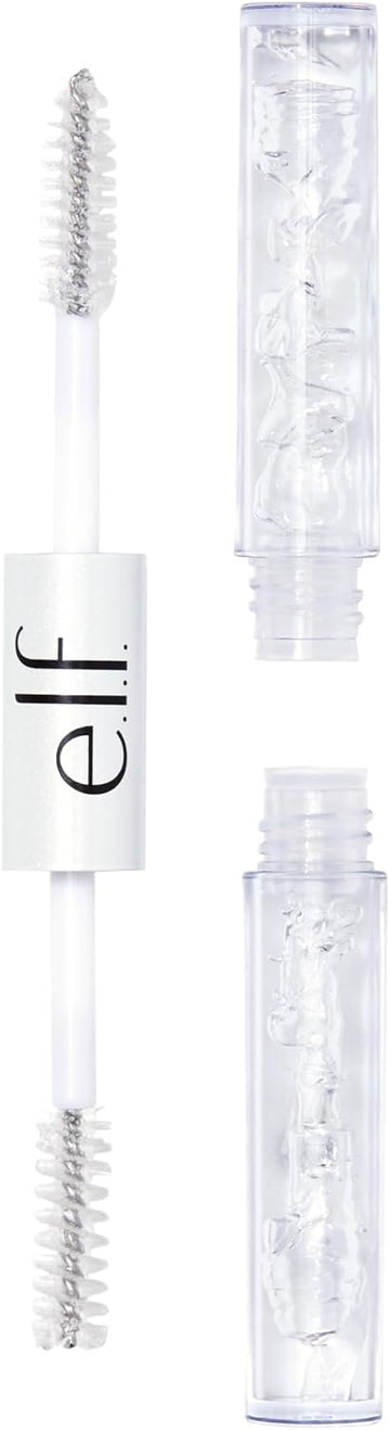 E.L.F. Clear Brow & Lash Mascara, Glossy, Shiny, Lightweight, Easy To Use, Conditions Hairs, Gives Brows Soft Flexible Hold, Compact, All-Day Wear 2.5Ml, Crystal (Clear)