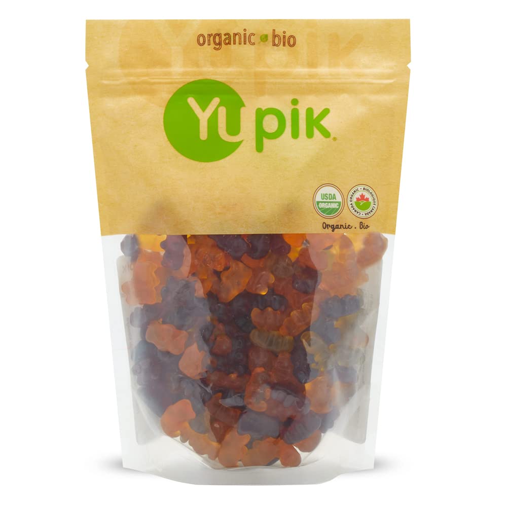 Yupik Gummy Bears, Organic, Gelatin-Free, Vegan Fruit, 1.1 Lb, Non-Gmo, Gluten-Free